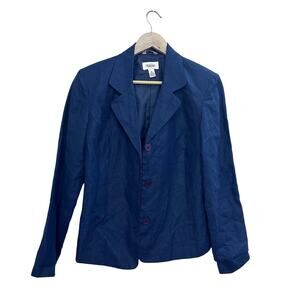 Vintage TALBOTS Blazer 100% Irish Linen 3 button lined Hong Kong Size 10